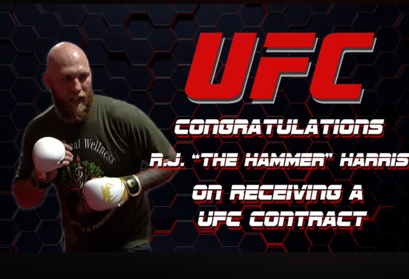 Conrad D. working on Rj Harris for an upcoming UFC match.