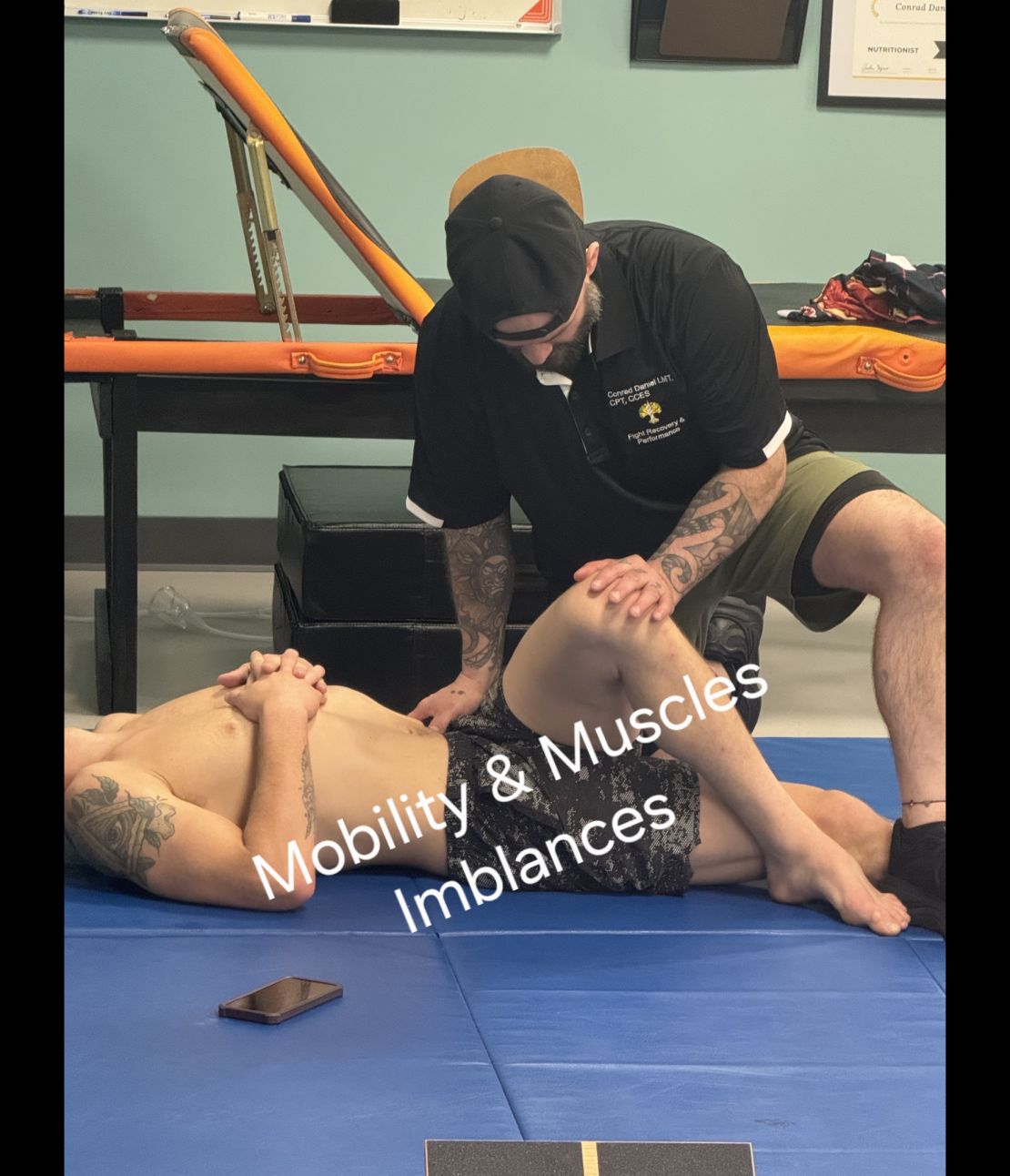 Conrad D. preparing fighter for an upcoming event in Akron, Ohio